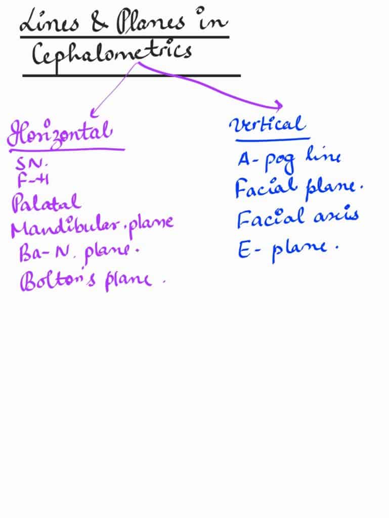lines and planes in cephalometrics